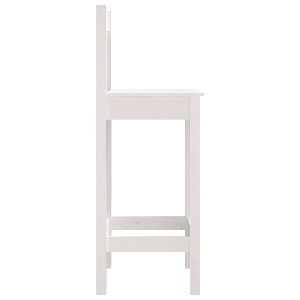 vidaXL Cadeiras de bar 2 pcs 40x41,5x112 cm pinho maciço branco