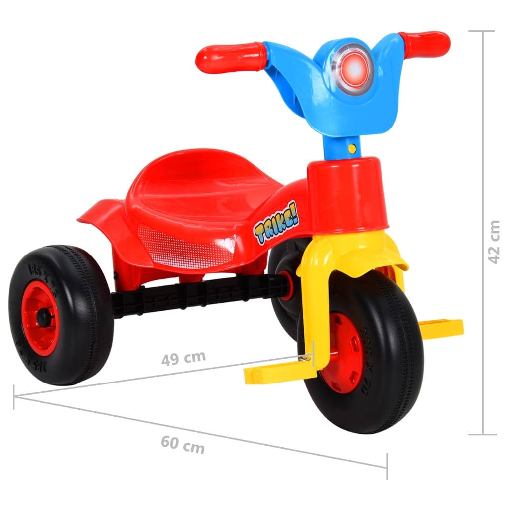 vidaXL Triciclo para crianças multicolor