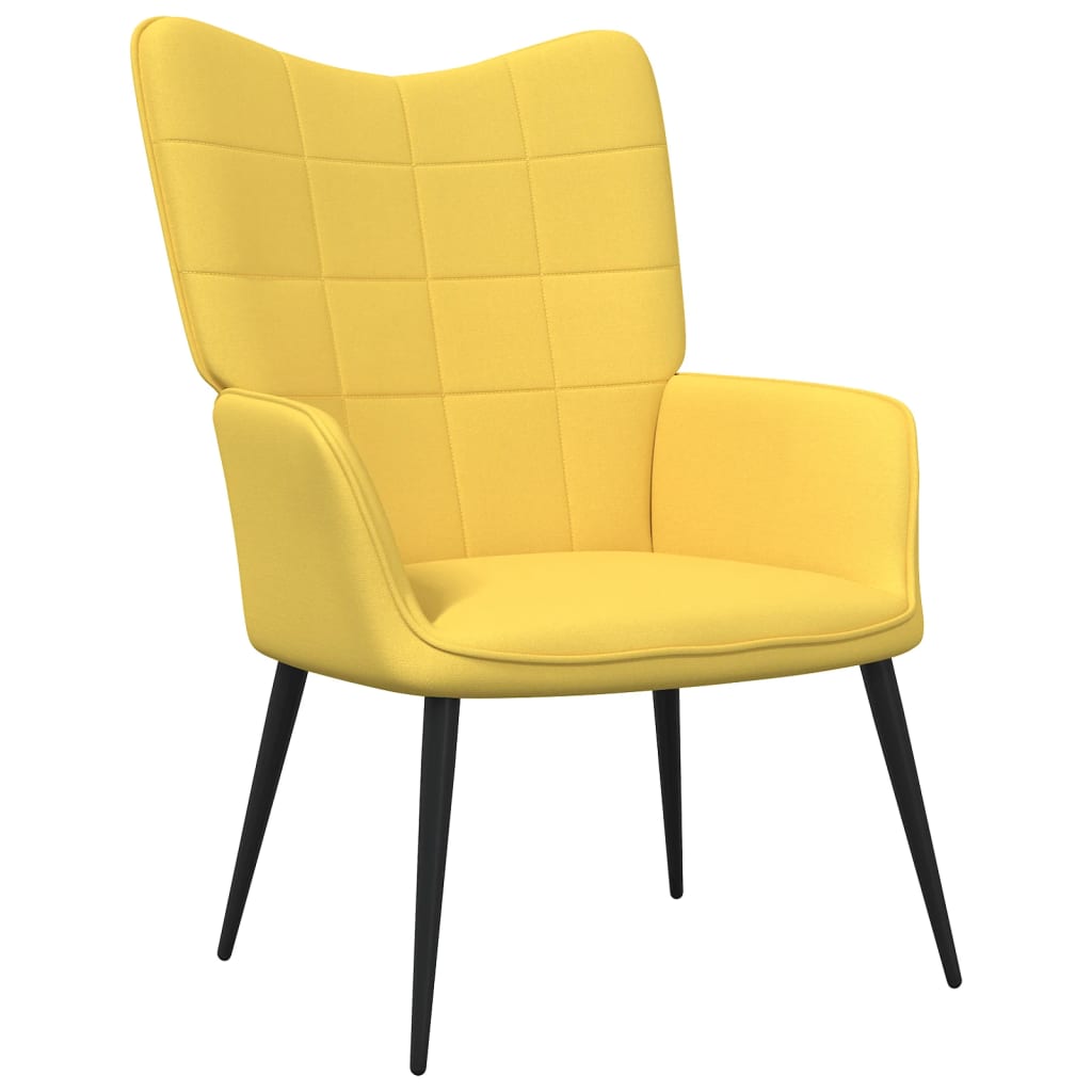 vidaXL Cadeira de descanso tecido amarelo mostarda
