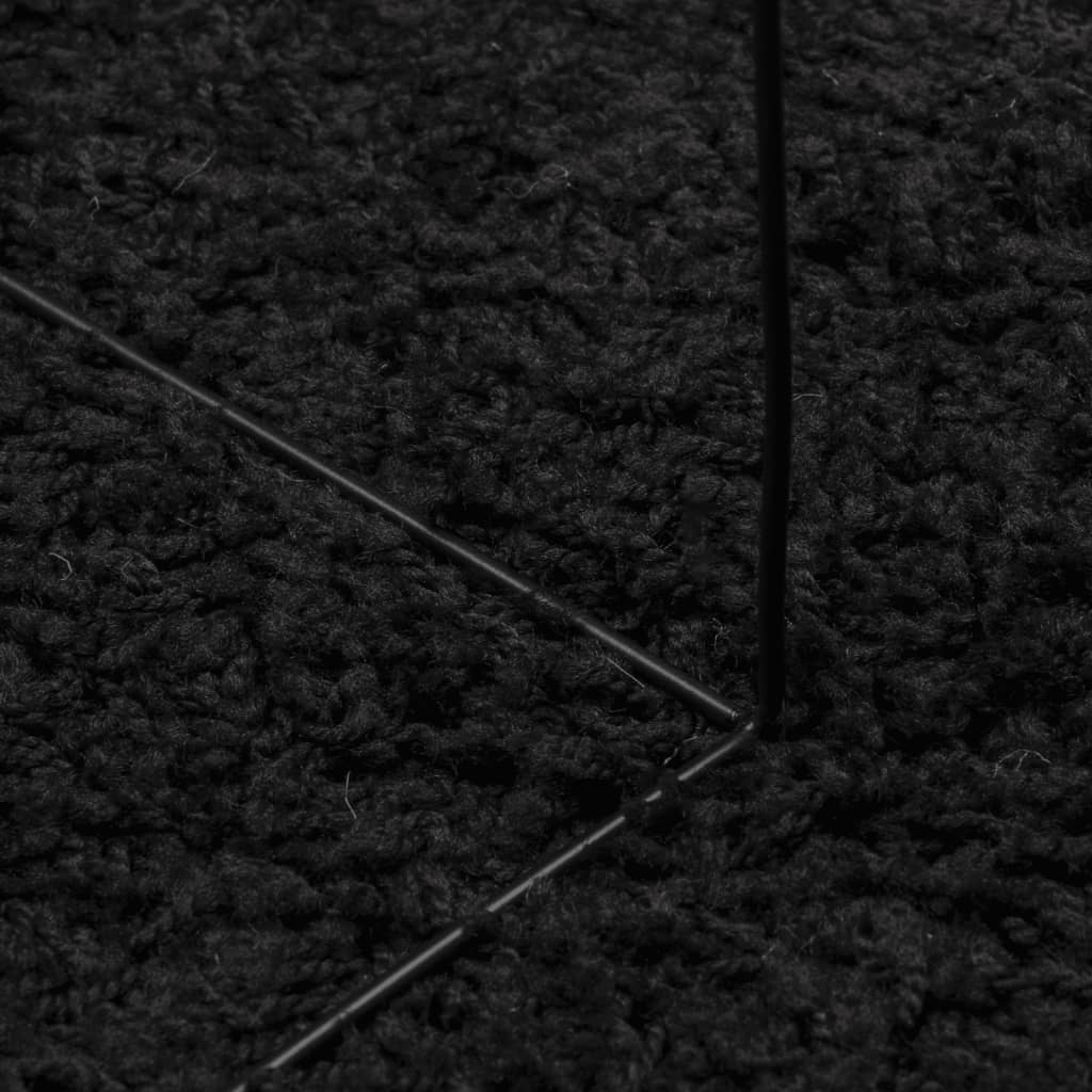 vidaXL Tapete shaggy de pelo alto PAMPLONA 240x340 cm preto
