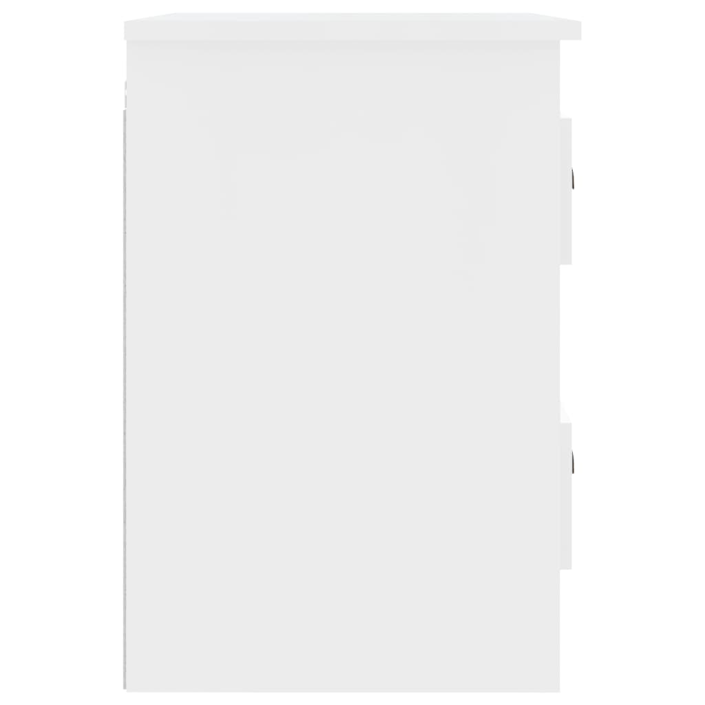 vidaXL Mesa de cabeceira de parede 41,5x36x53 cm branco brilhante
