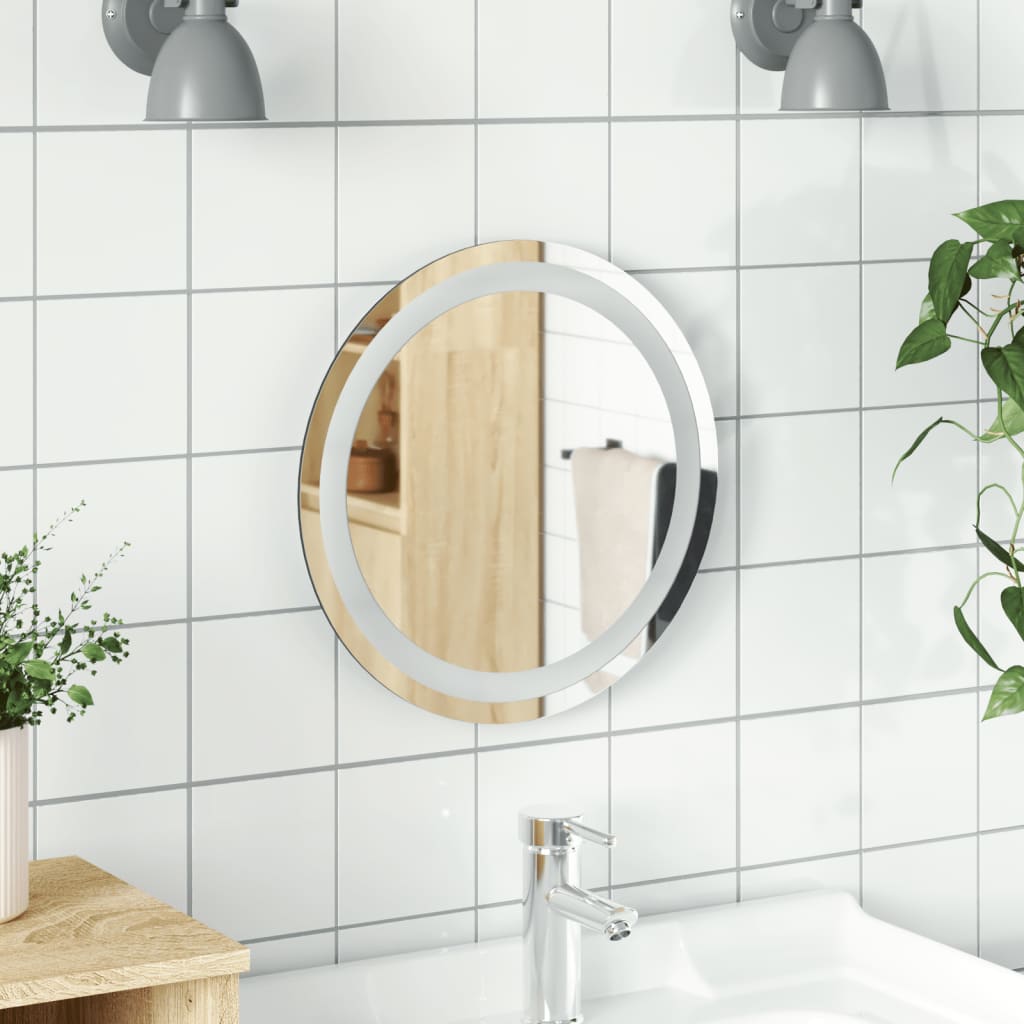 vidaXL Espelho de casa de banho com luzes LED redondo 40 cm