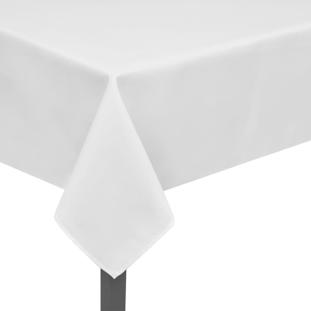 Toalhas de mesa 5 pcs 130 x 130 cm branco