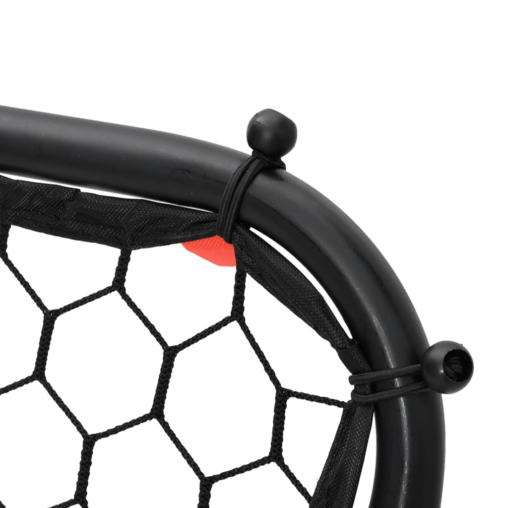 vidaXL Rede de ressalto de futebol ajustável 84x73x60-80 cm aço preto