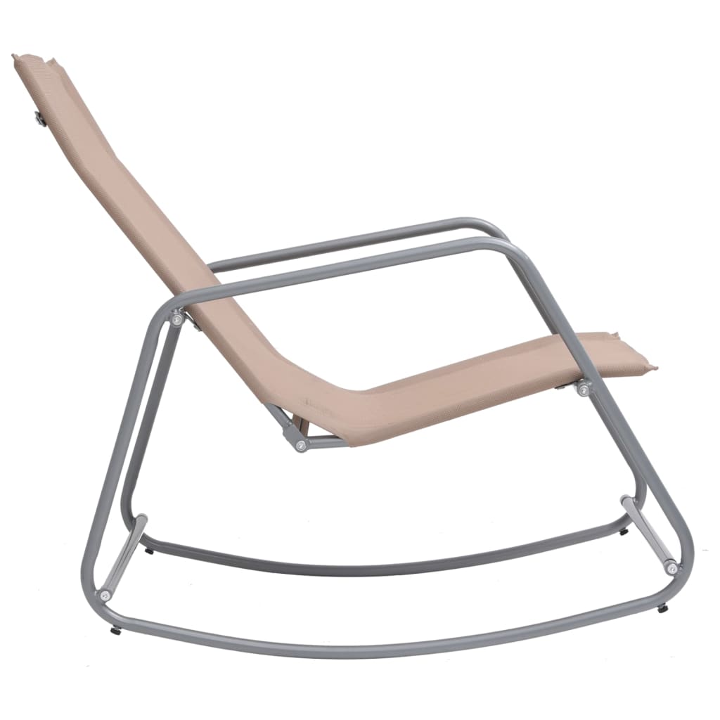 vidaXL Cadeira de baloiço p/ jardim 95x54x85 cm textilene cinza-acast.