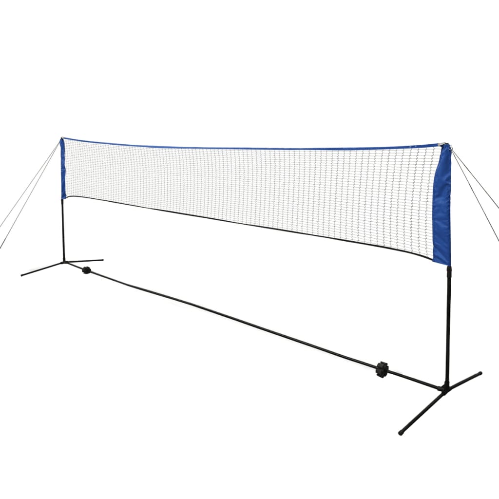 vidaXL Conjunto rede de badminton com volantes 500 x 155 cm