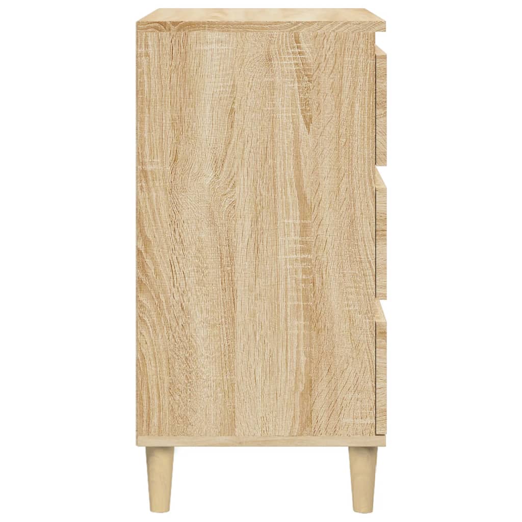 vidaXL Mesa de cabeceira 40x35x70 cm derivados madeira carvalho sonoma