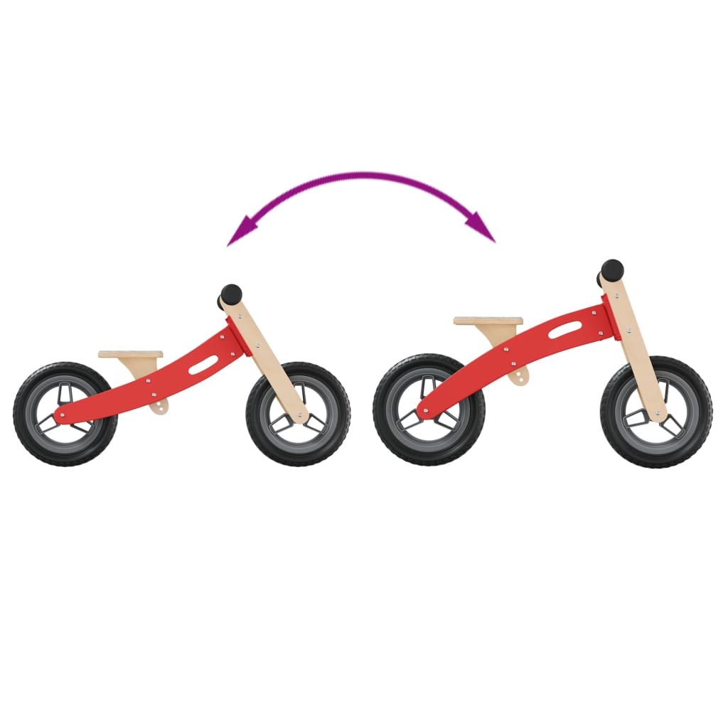 vidaXL Bicicleta de equilíbrio para crianças vermelho