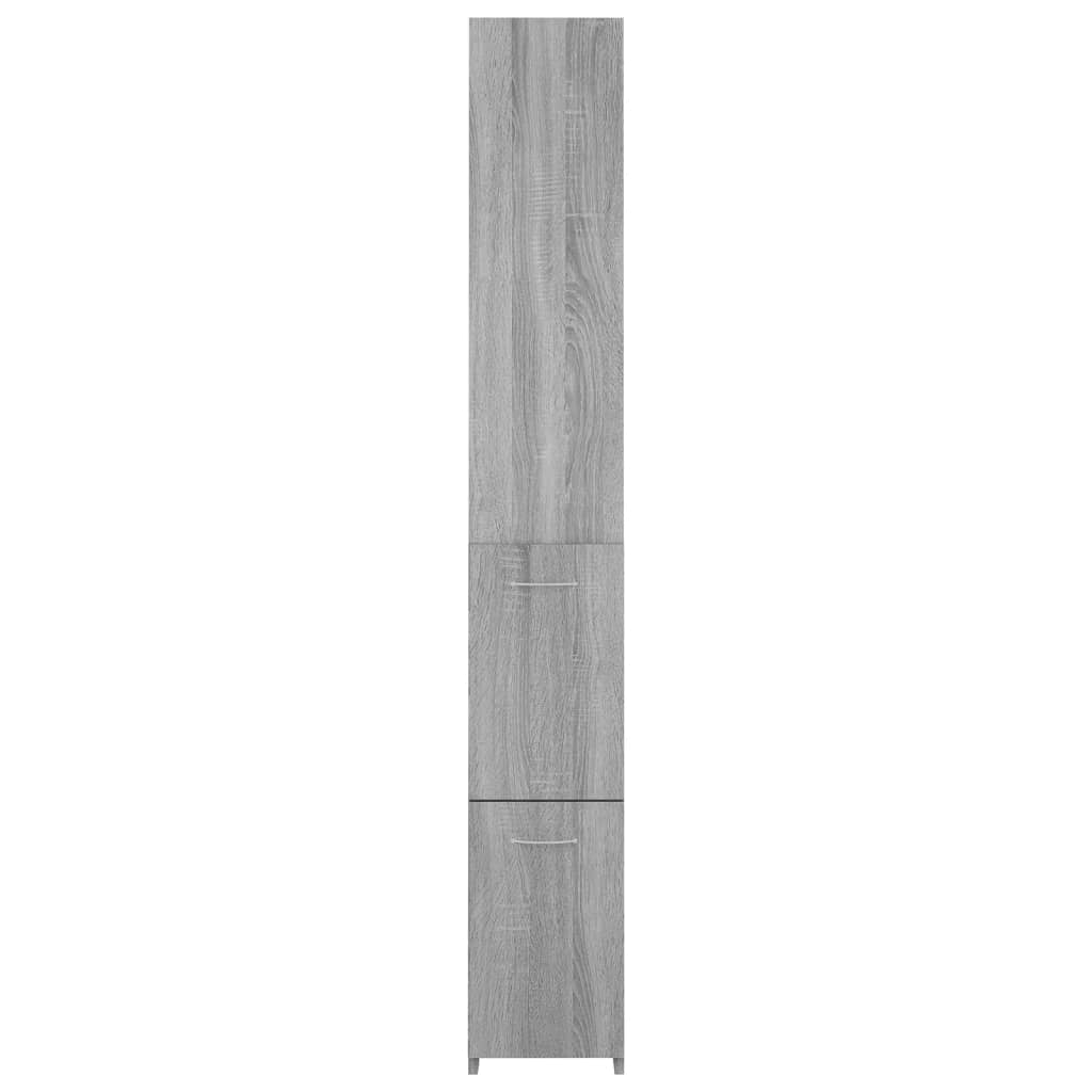 vidaXL Armário WC 25x26,5x170 cm derivados de madeira sonoma cinzento