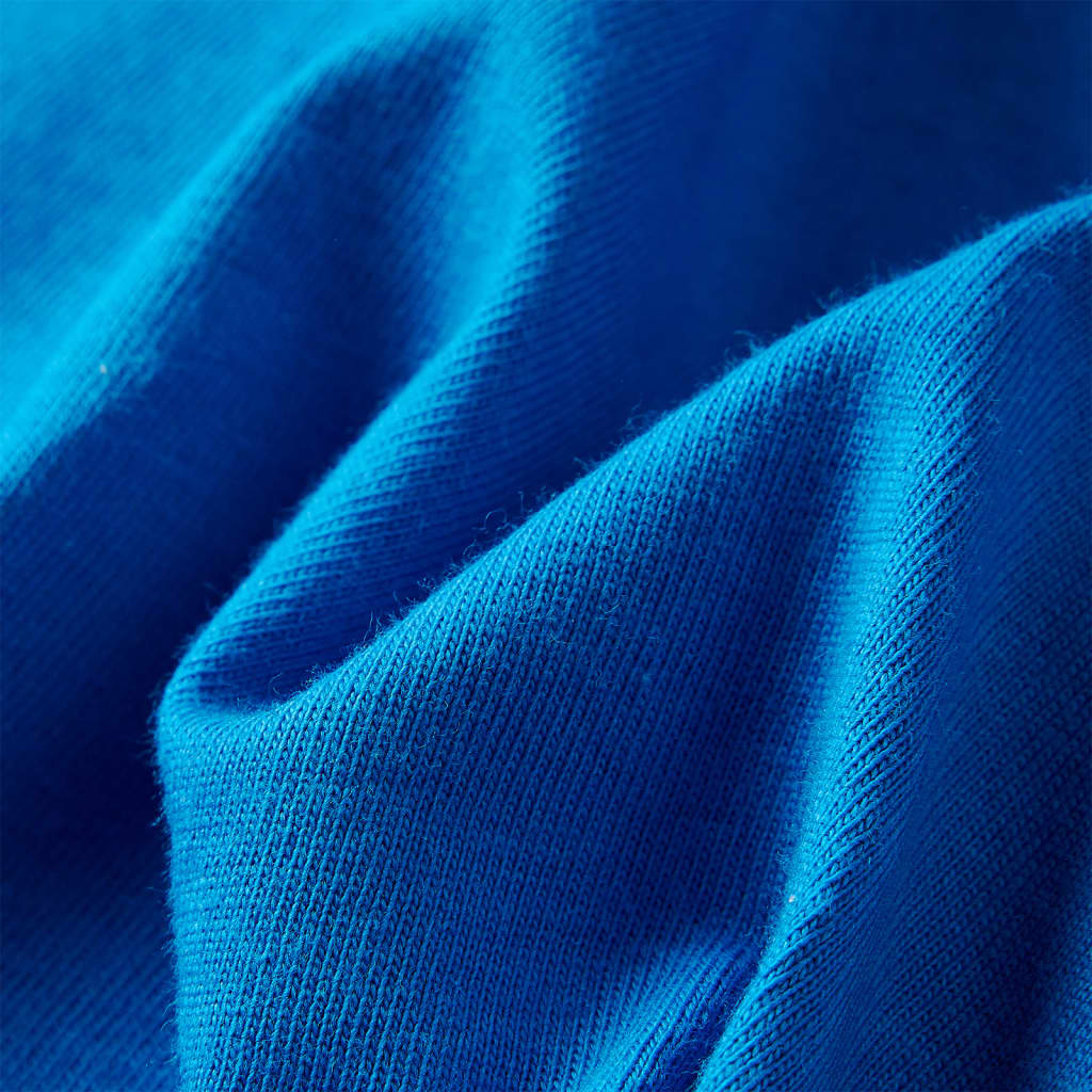 T-shirt de manga comprida para criança azul cobalto 92
