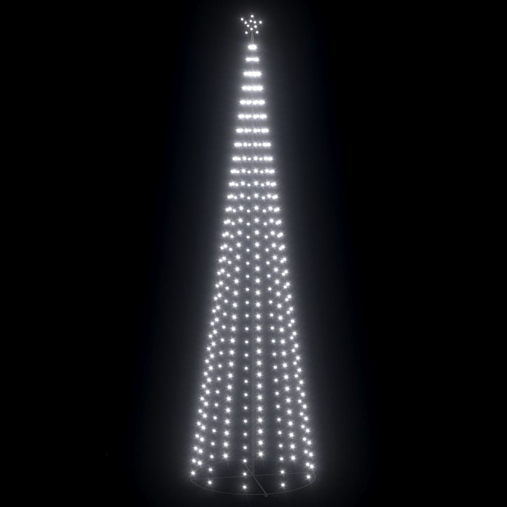 vidaXL Árvore de Natal em cone c/ 752 luzes LED 160x500 cm branco frio