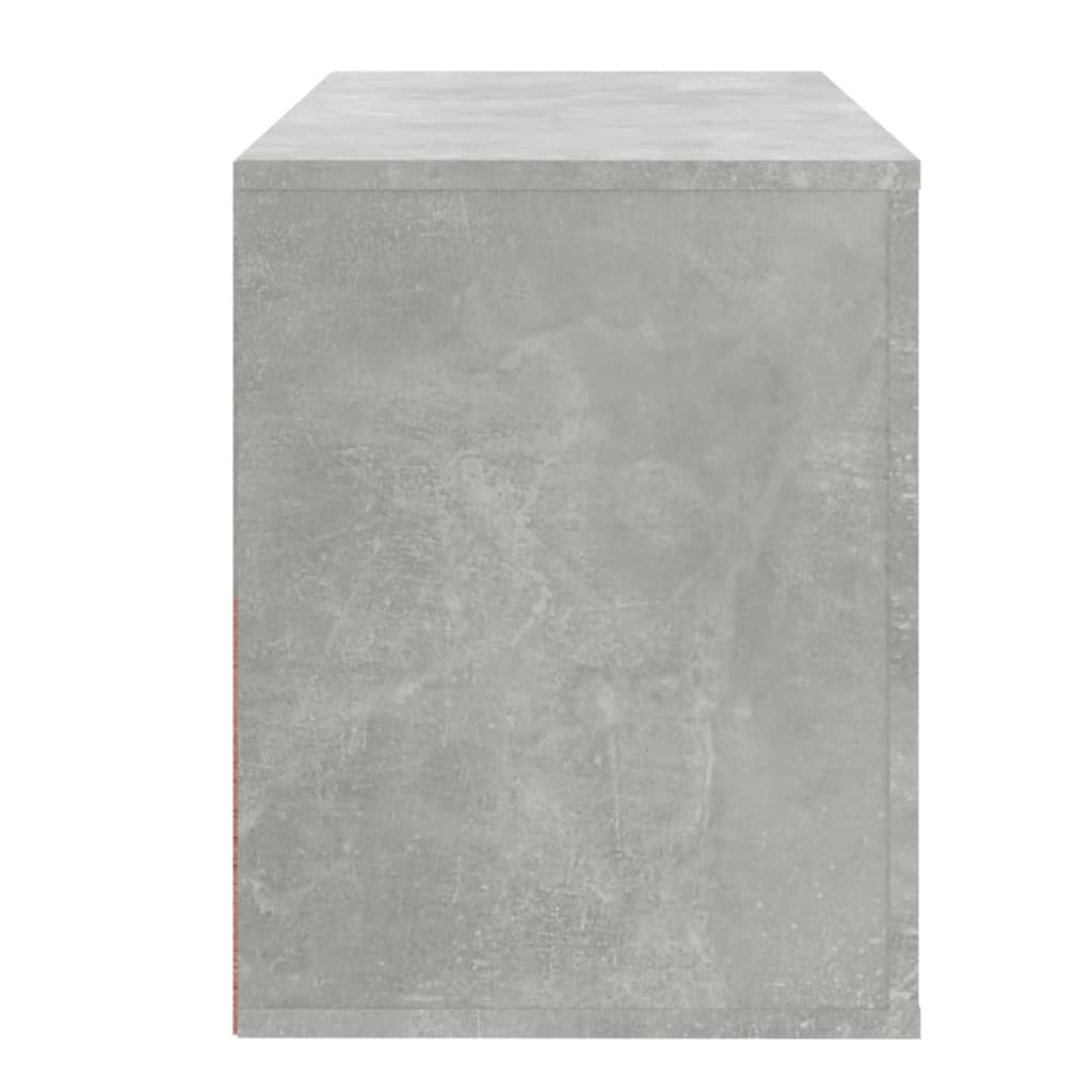vidaXL Sapateira 80x35x45 cm madeira processada cinzento cimento