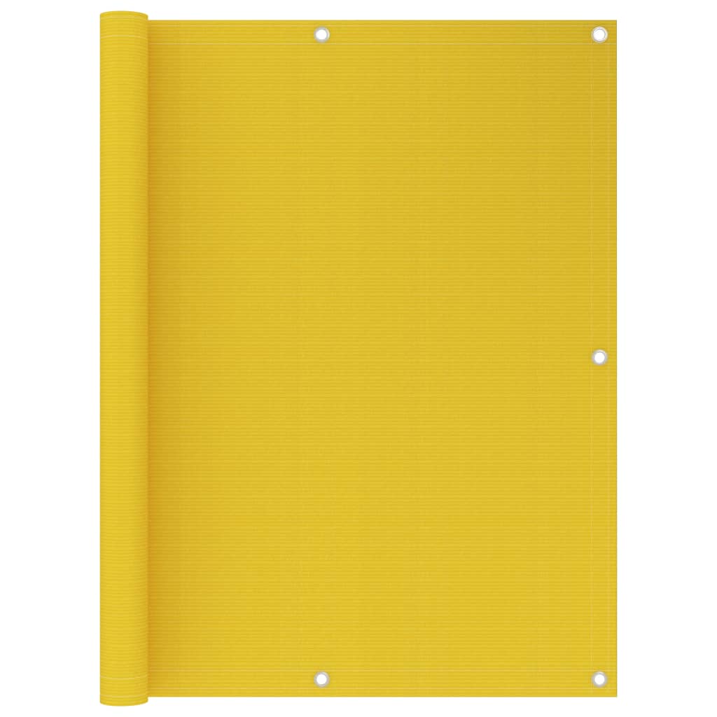 vidaXL Tela de varanda 120x500 cm PEAD amarelo