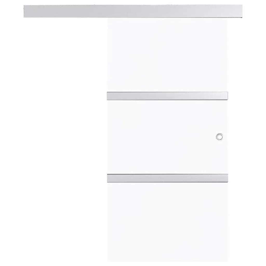 vidaXL Porta deslizante batente suave vidro ESG/alumínio 76x205 cm