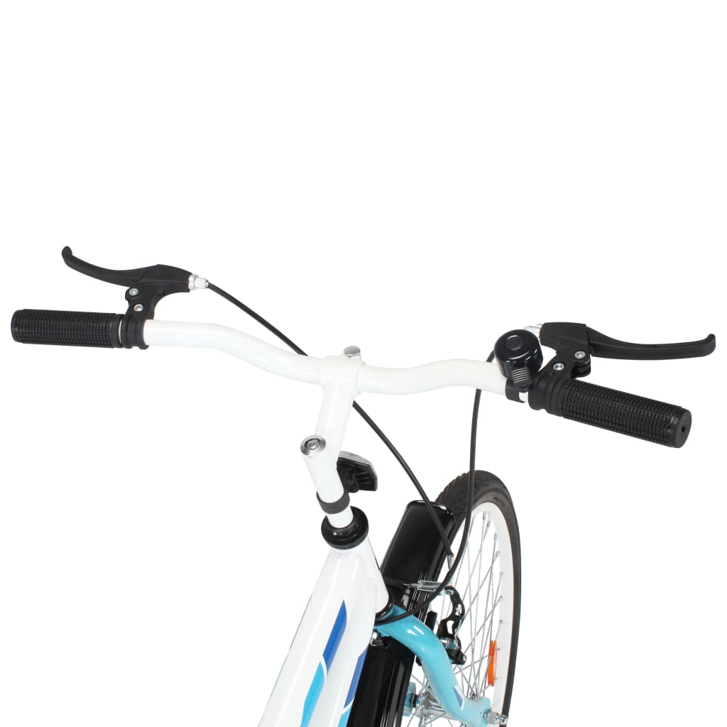 vidaXL Bicicleta de criança roda 24" azul e branco