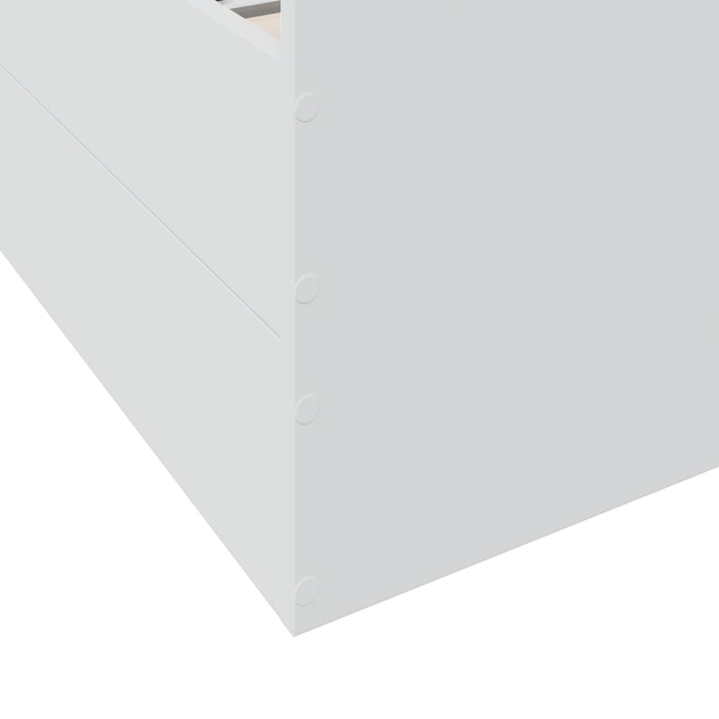 vidaXL Estrutura cama c/ gavetas 75x190 cm derivados de madeira branco
