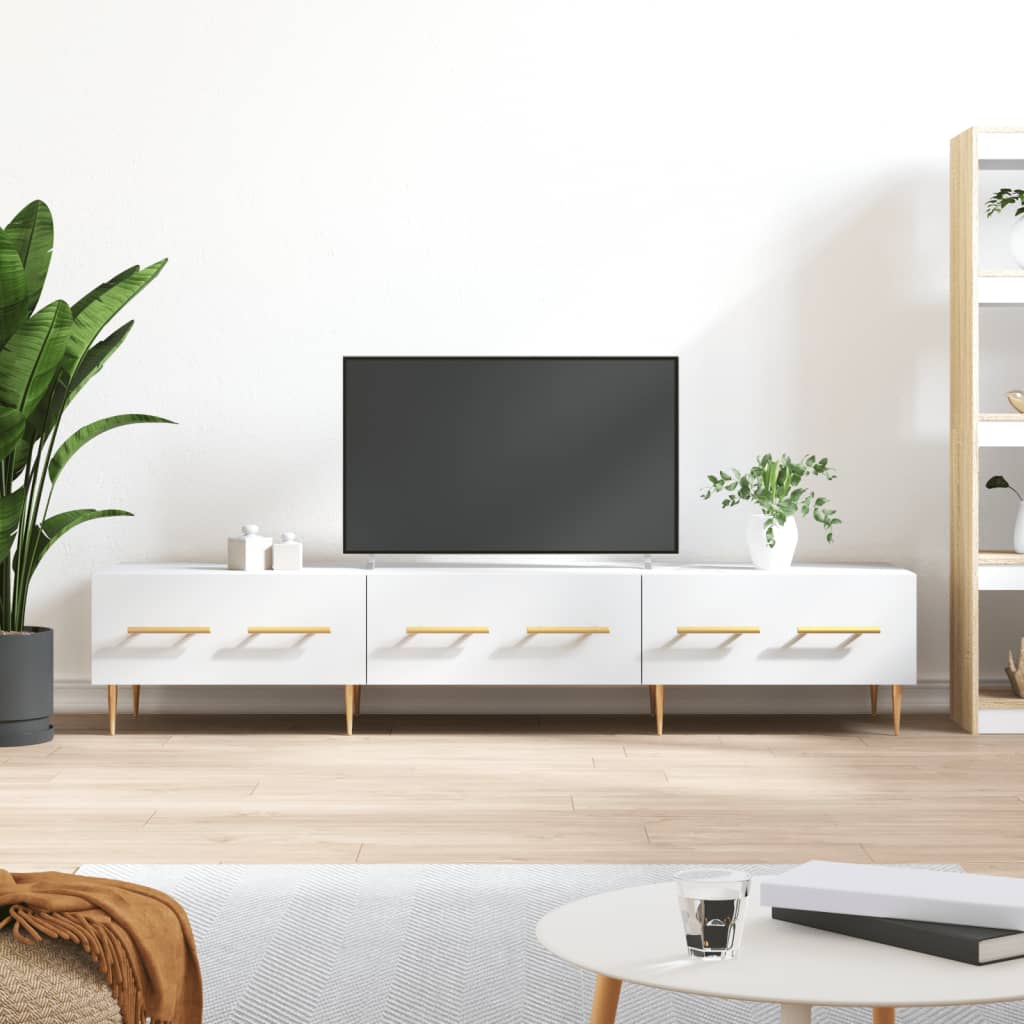 vidaXL Móvel de TV 150x36x30 cm derivados de madeira branco