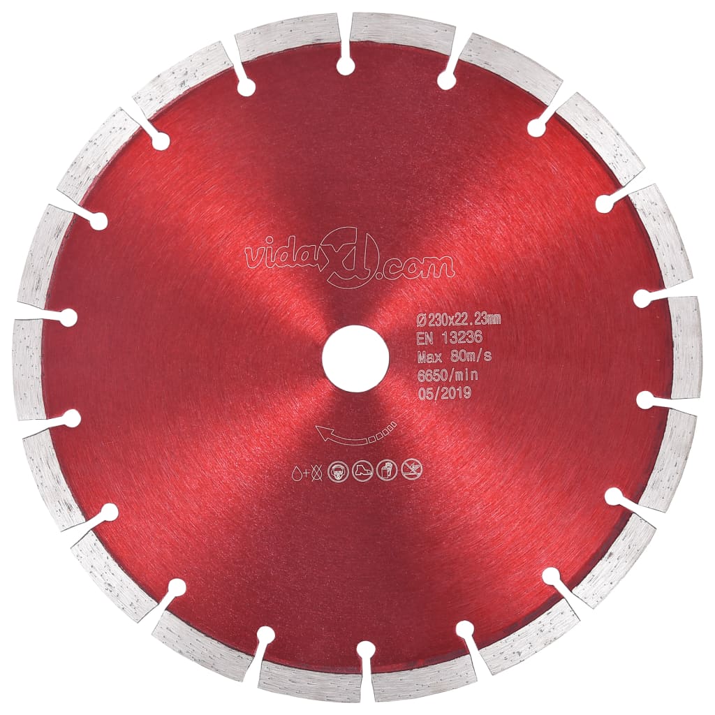 vidaXL Disco de corte de diamante aço 230 mm