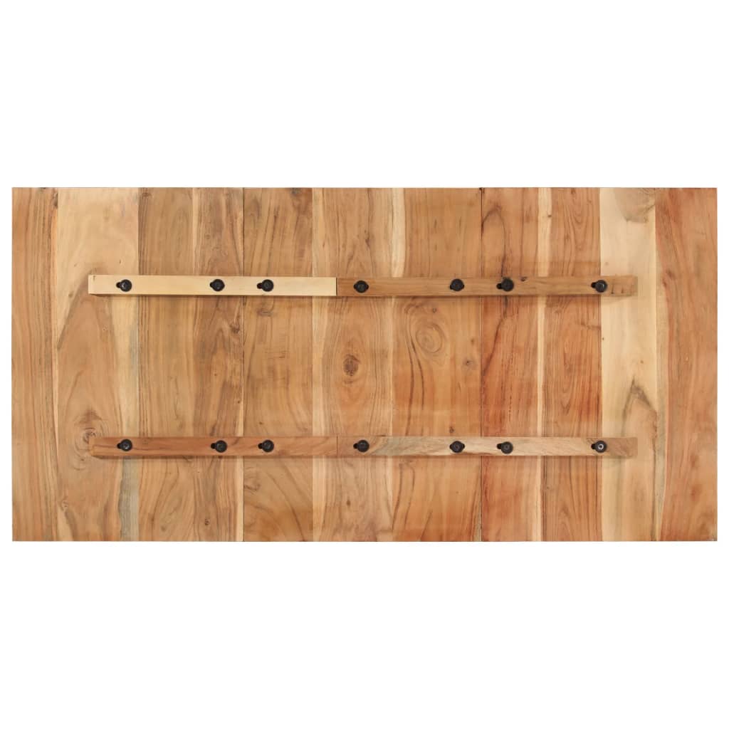 vidaXL Tampo de mesa 120x60x(1,5-1,6) cm madeira recuperada maciça