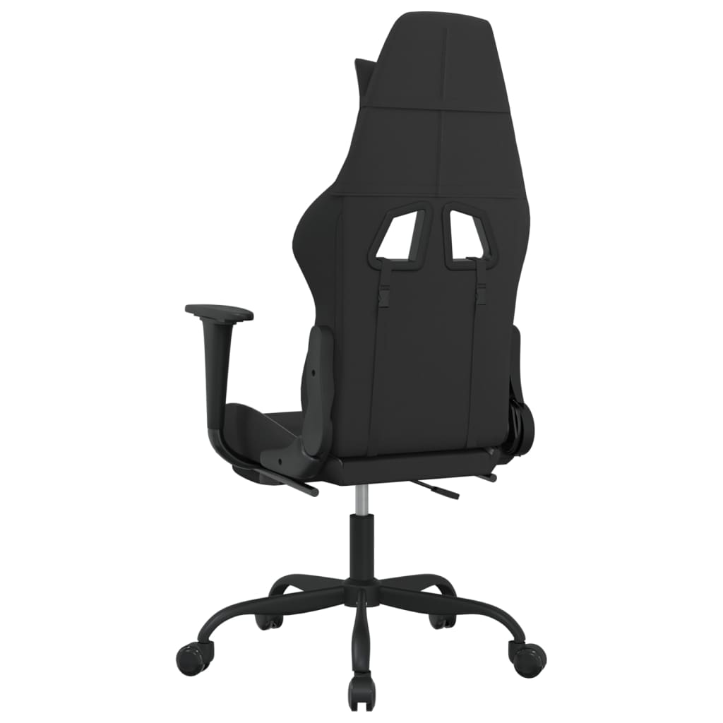 vidaxL Cadeira de gaming com apoio de pés tecido Cinza e verde-claro