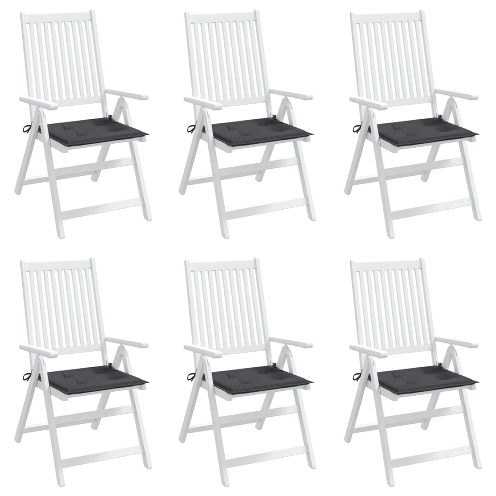 vidaXL Almofadões p/ cadeiras de jardim 6 pcs tecido oxford antracite