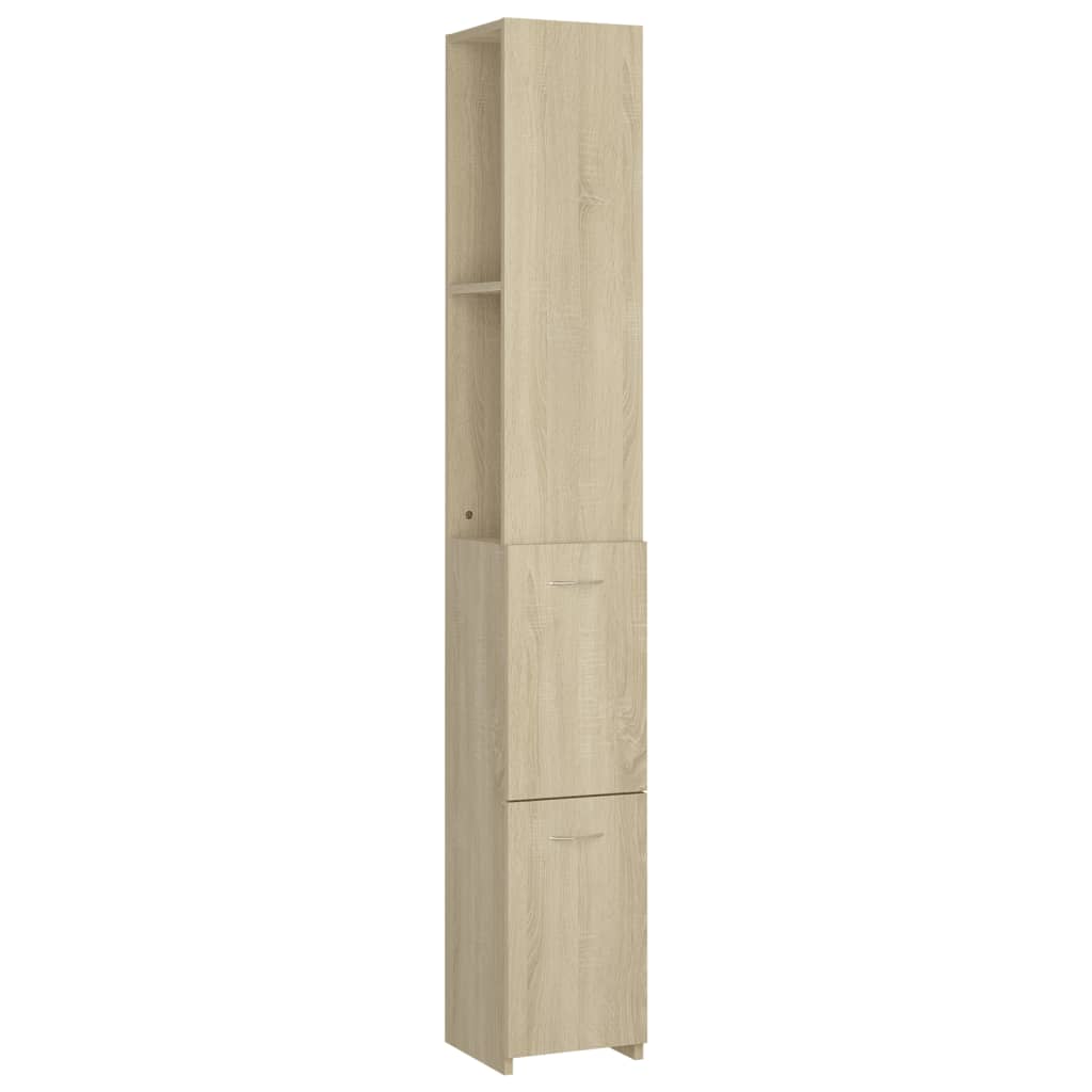 vidaXL Armário WC 25x26,5x170 cm derivados de madeira carvalho sonoma