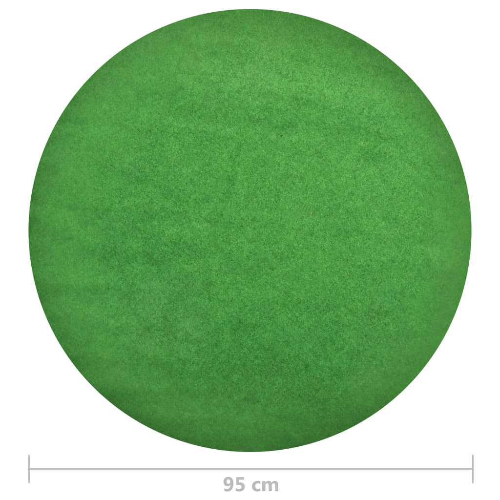 vidaXL Relva artificial com pitões redonda diâmetro 95 cm verde