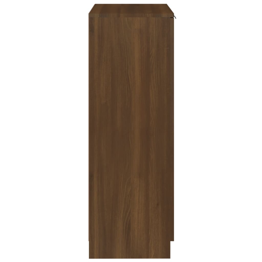 vidaXL Sapateira 59x35x100 cm derivados de madeira carvalho castanho
