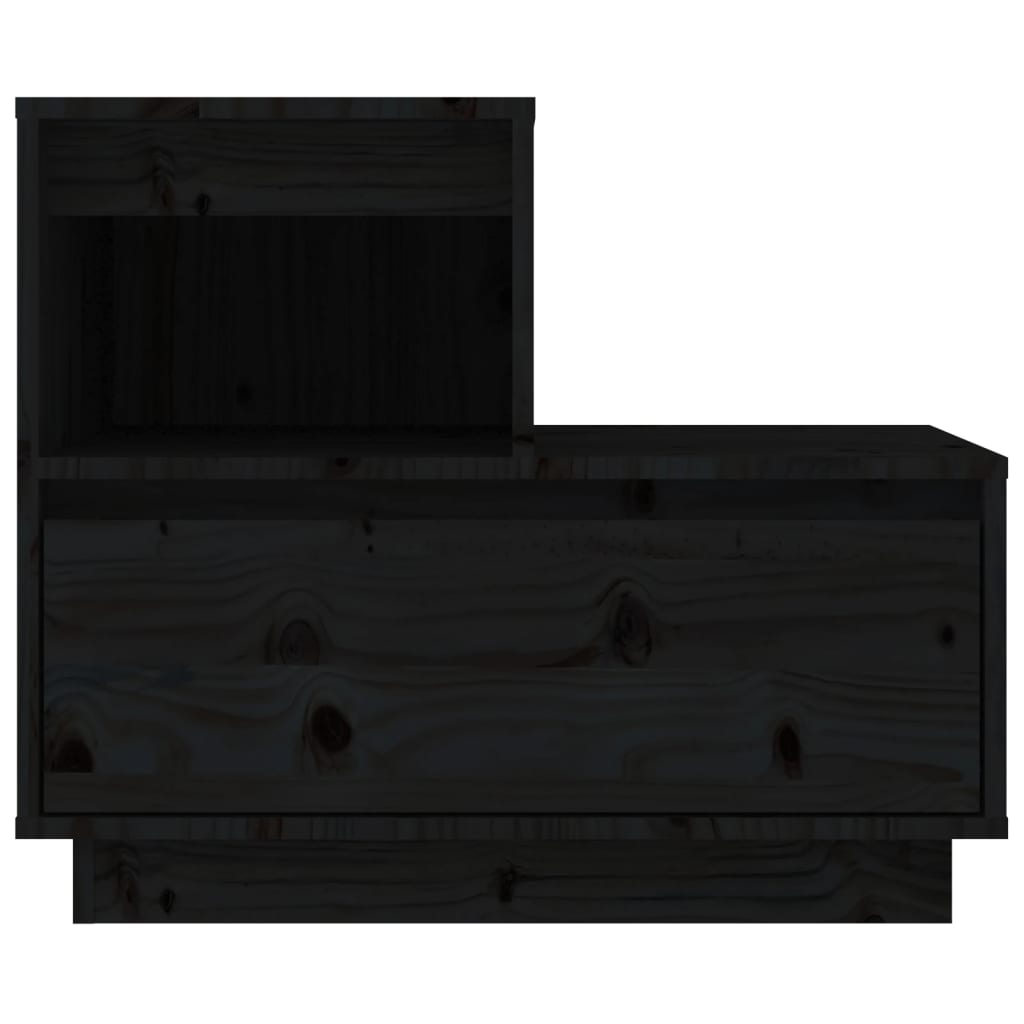 vidaXL Mesas de cabeceira 2 pcs 60x34x51 cm pinho maciço preto