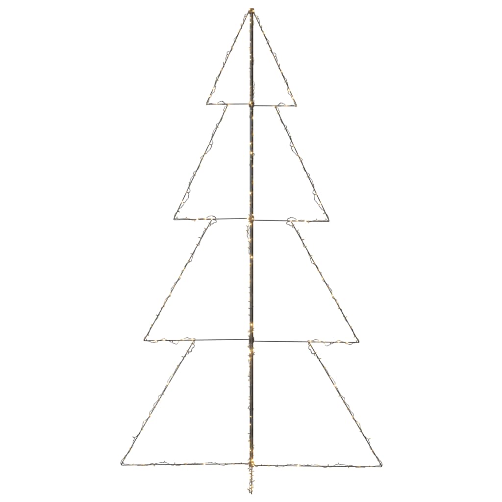 vidaXL Árvore de Natal em cone 360 LEDs 143x250 cm interior e exterior