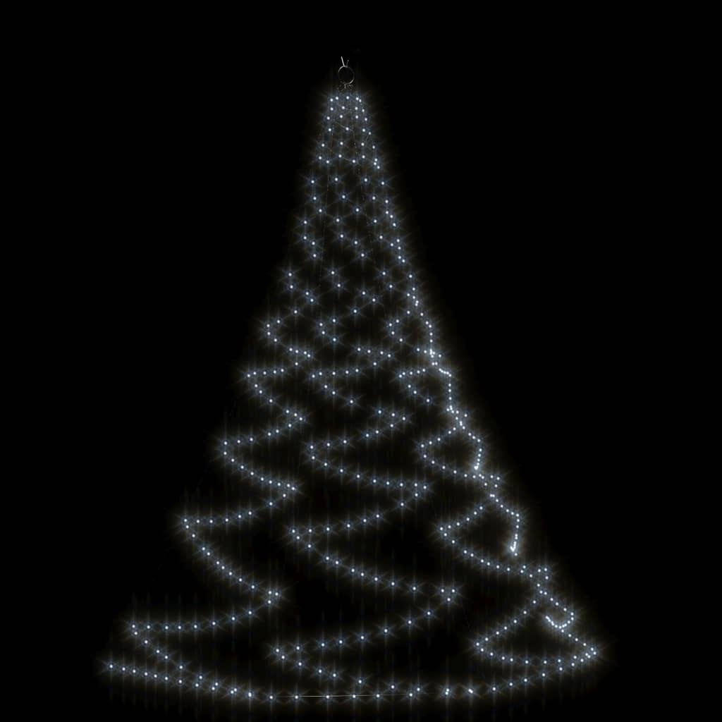 vidaXL Árvore de Natal parede 720 luzes LED 5 m int/ext branco frio