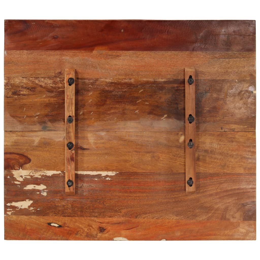 vidaXL Tampo de mesa 80x70x(2,5-2,7) cm madeira recuperada maciça