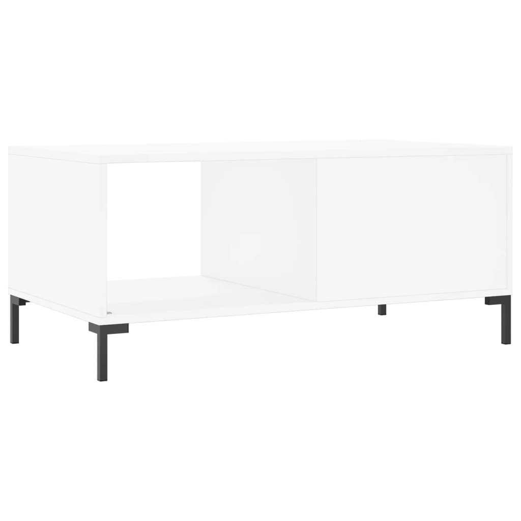 vidaXL Mesa de centro 90x50x40 cm madeira processada branco