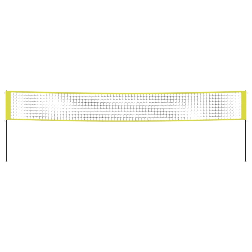 vidaXL Rede de voleibol 823x244 cm tecido PE amarelo e preto