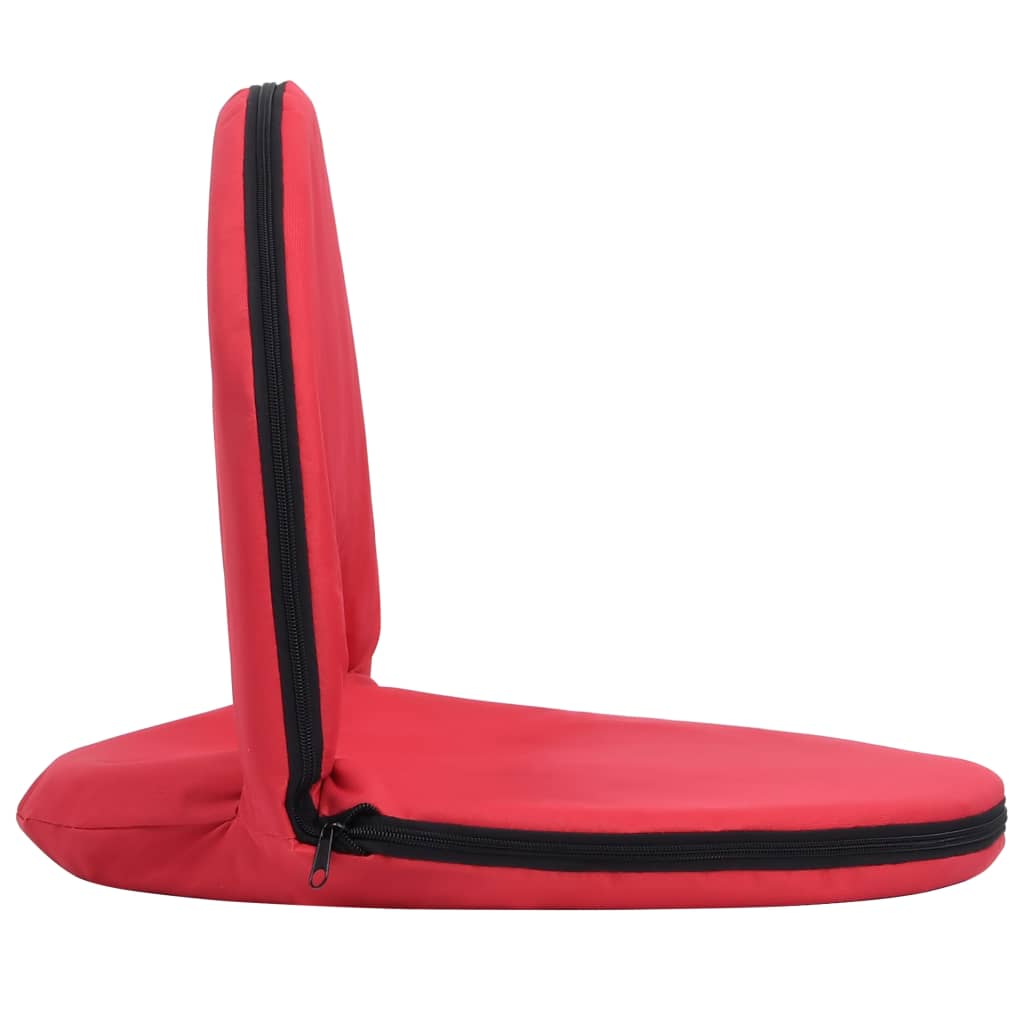 vidaXL Cadeiras sem pernas dobráveis 2 pcs aço e tecido vermelho