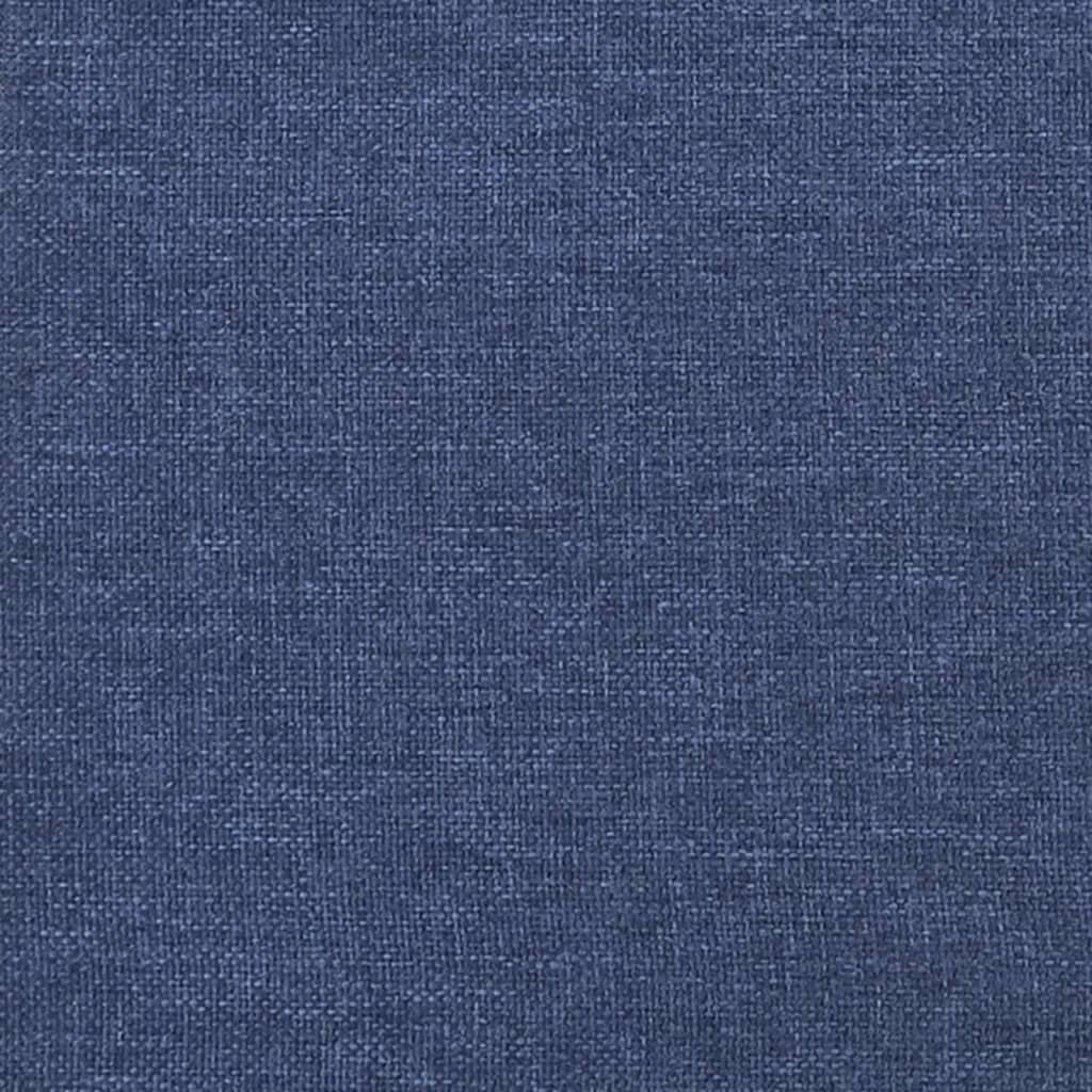 vidaXL Cabeceira de cama c/ abas tecido 183x16x118/128 cm azul