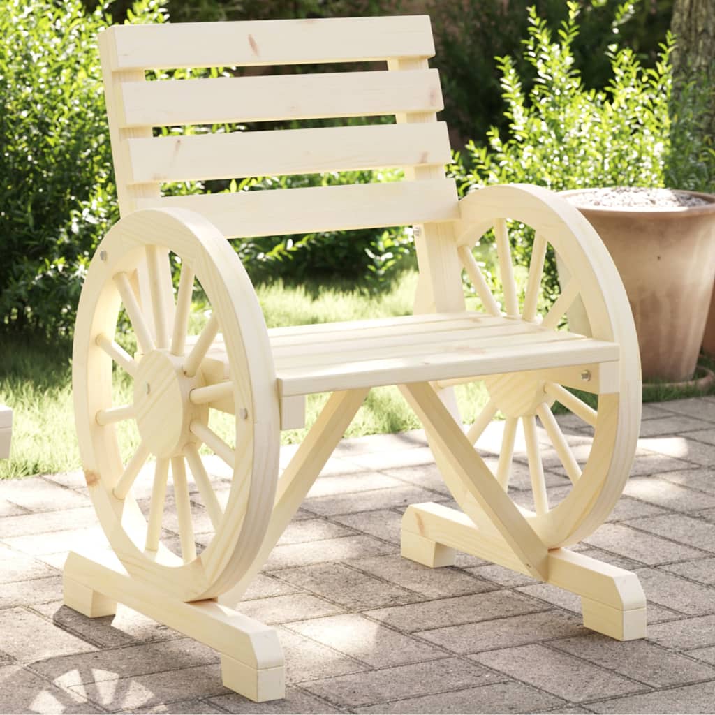 vidaXL Cadeiras de jardim 4 pcs madeira de abeto maciça
