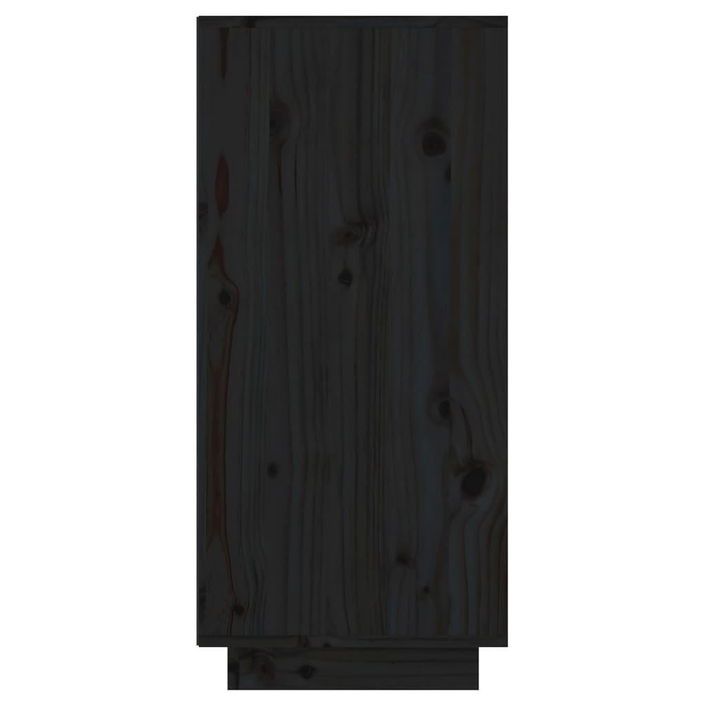 vidaXL Armário consola 60x34x75 cm pinho maciço preto