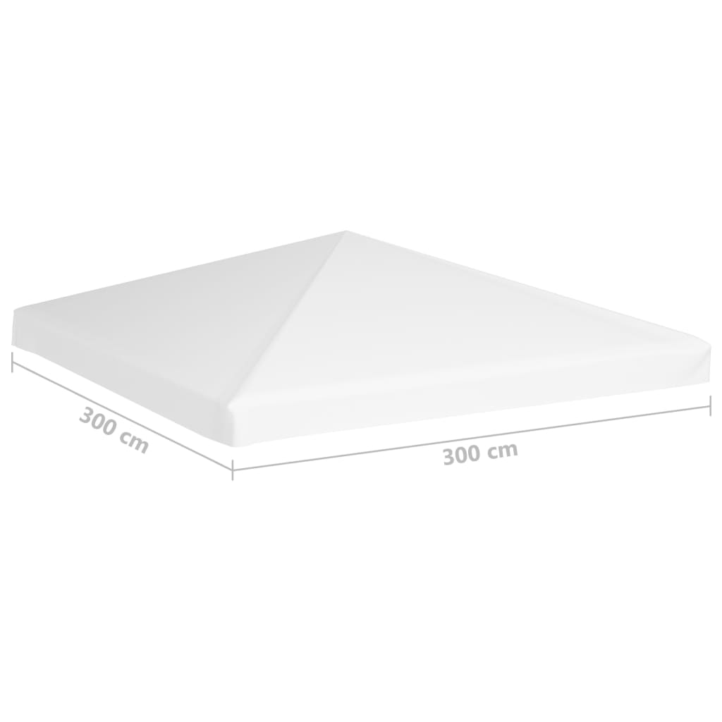 vidaXL Cobertura de gazebo 270 g/m² 3x3 m branco