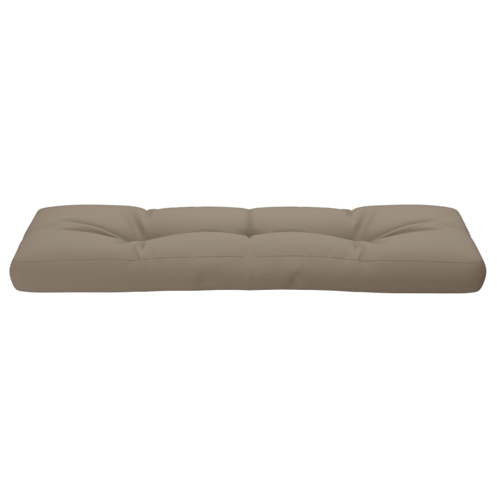 vidaXL Almofadão para sofá de paletes tecido cinza-acastanhado