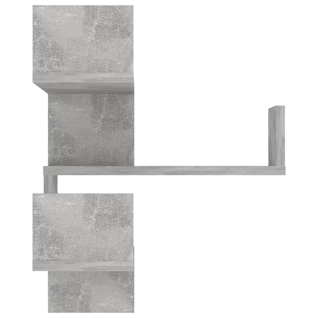 vidaXL Estante de canto p/ parede 40x40x50 cm contrap. cinza cimento