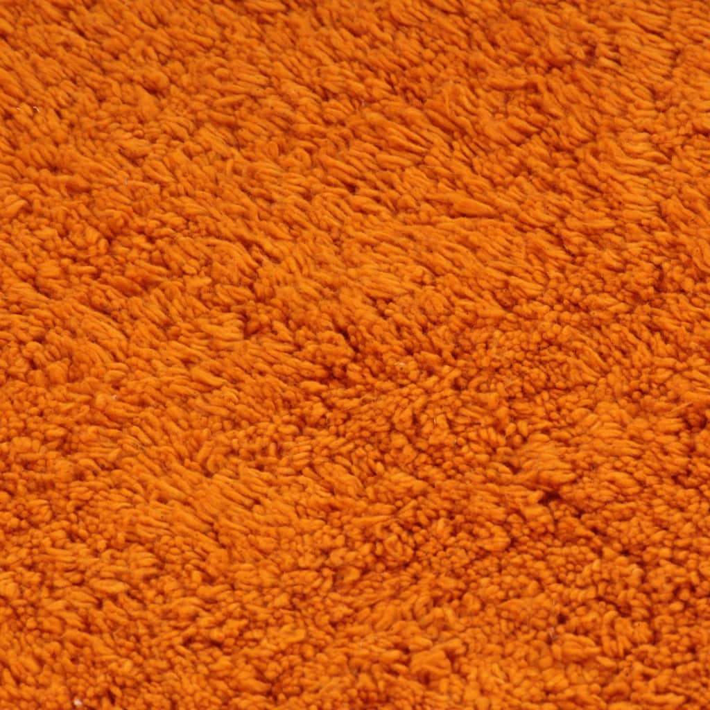 vidaXL Conjunto tapetes de casa de banho 2 pcs tecido laranja