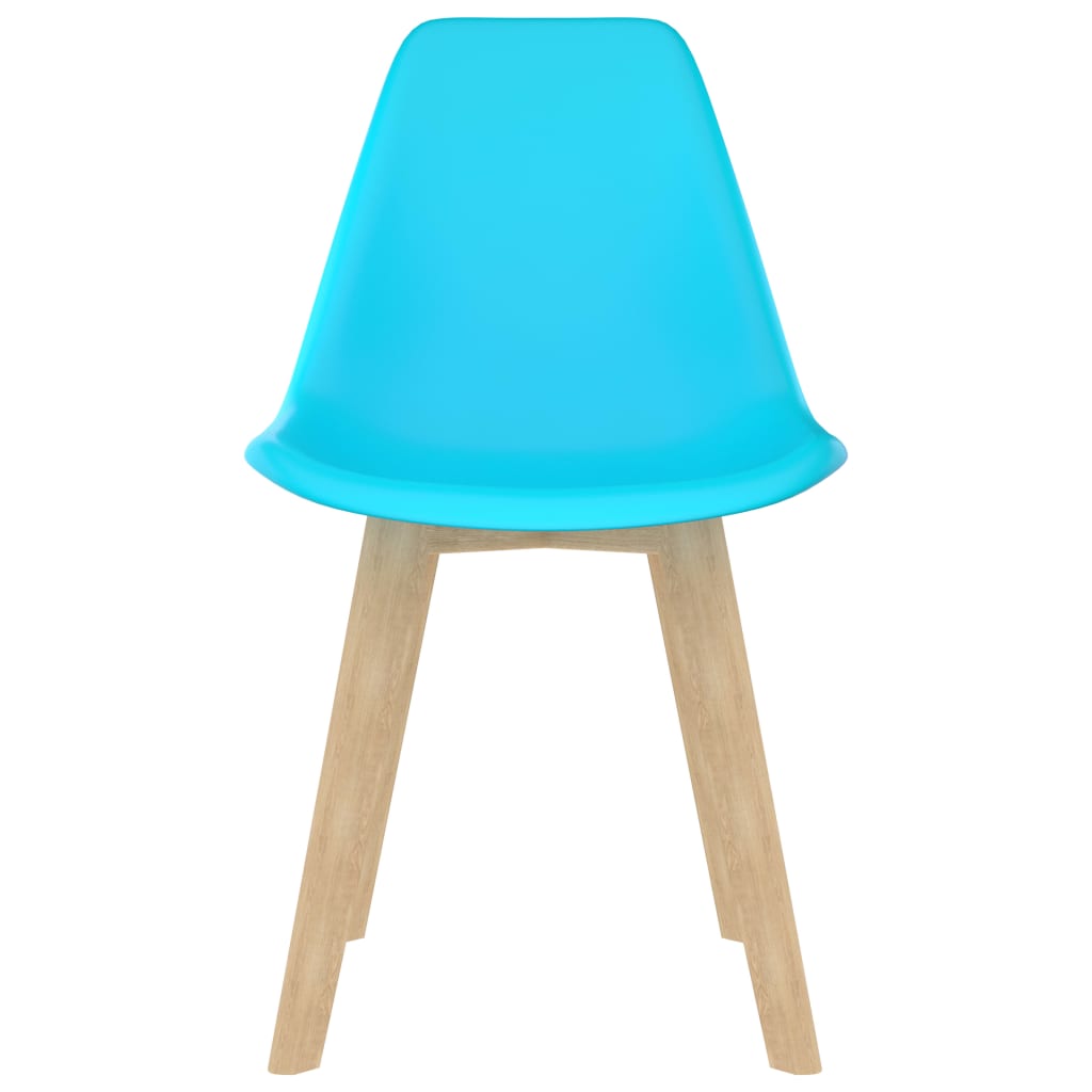 vidaXL Cadeiras de jantar 6 pcs plástico azul