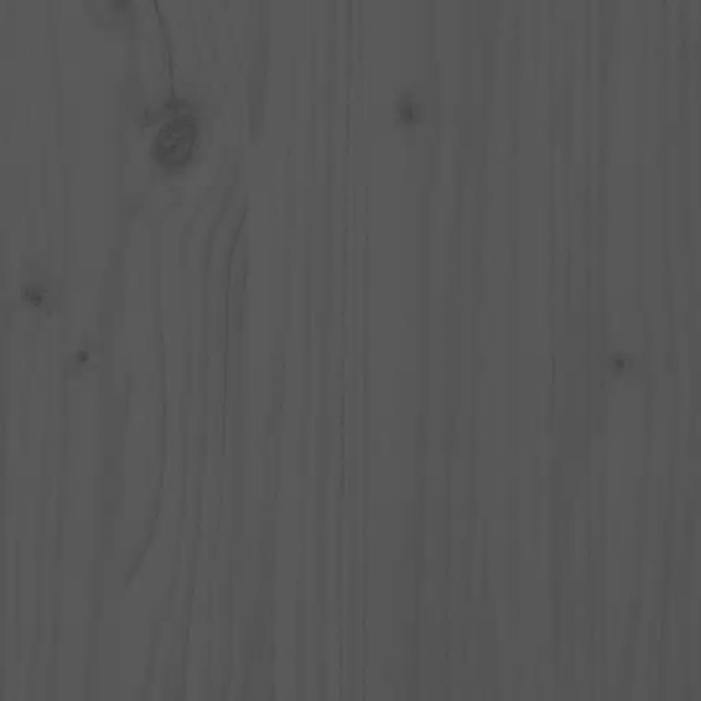 vidaXL Toalheiro 63,5x32x179 cm madeira de pinho maciça cinzento