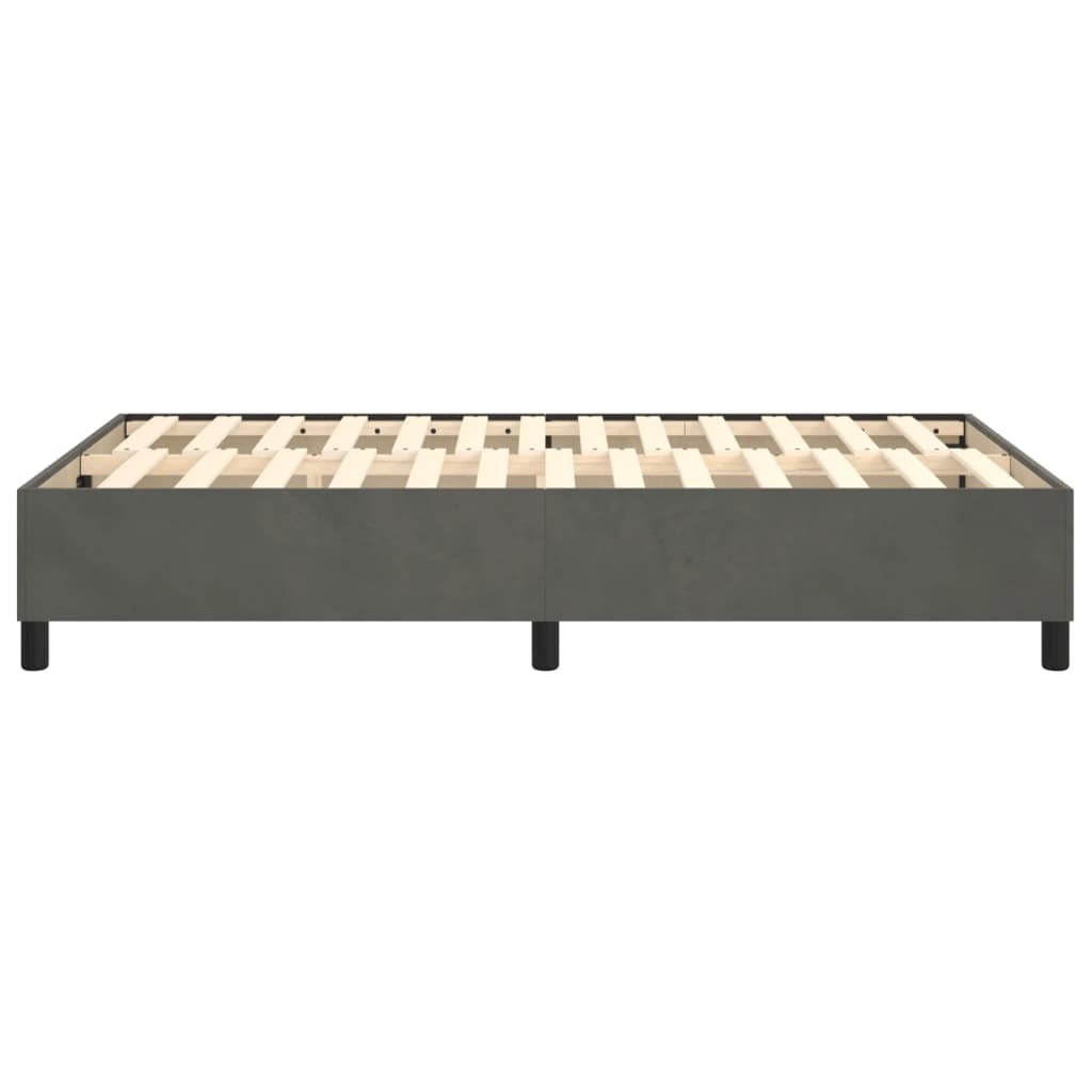 vidaXL Estrutura de cama com molas 120x200 cm veludo cinza-escuro