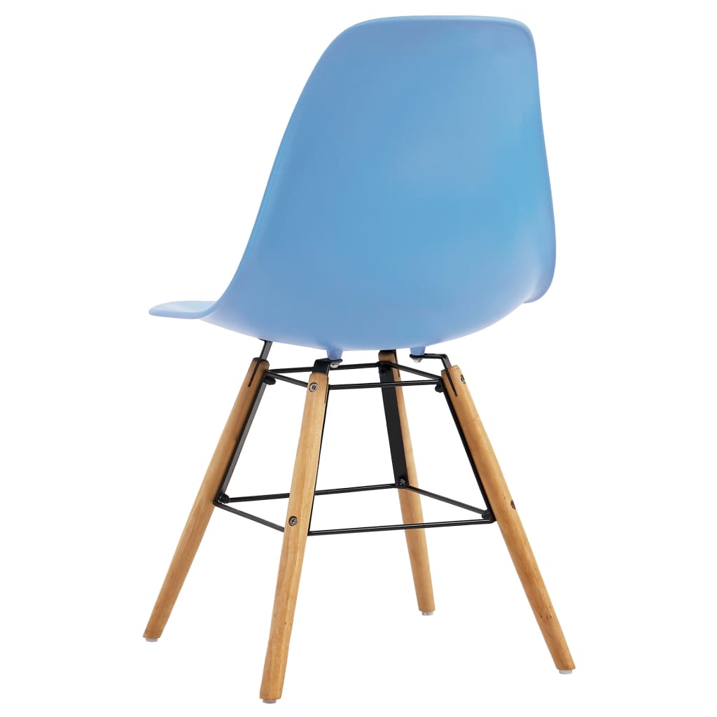 vidaXL Cadeiras de jantar 4 pcs plástico azul