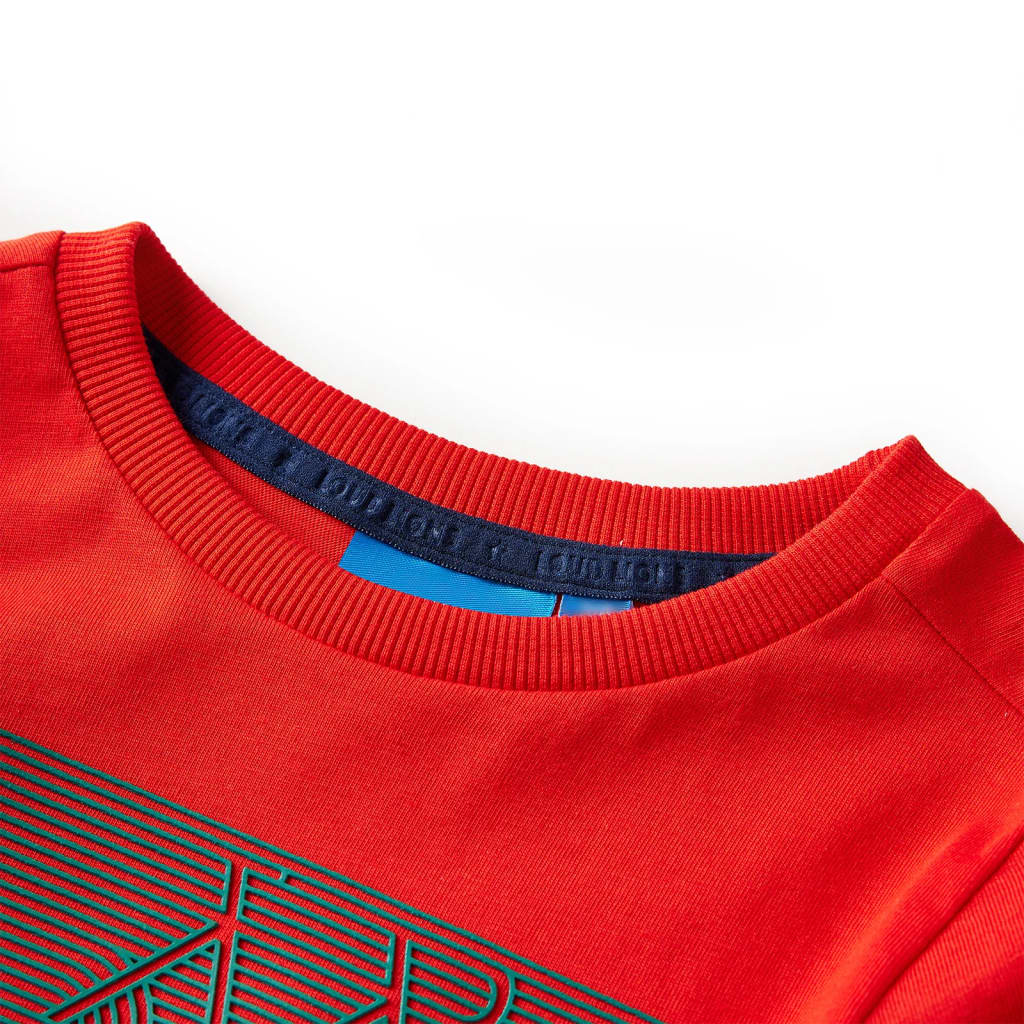 T-shirt de manga comprida para criança vermelho 92