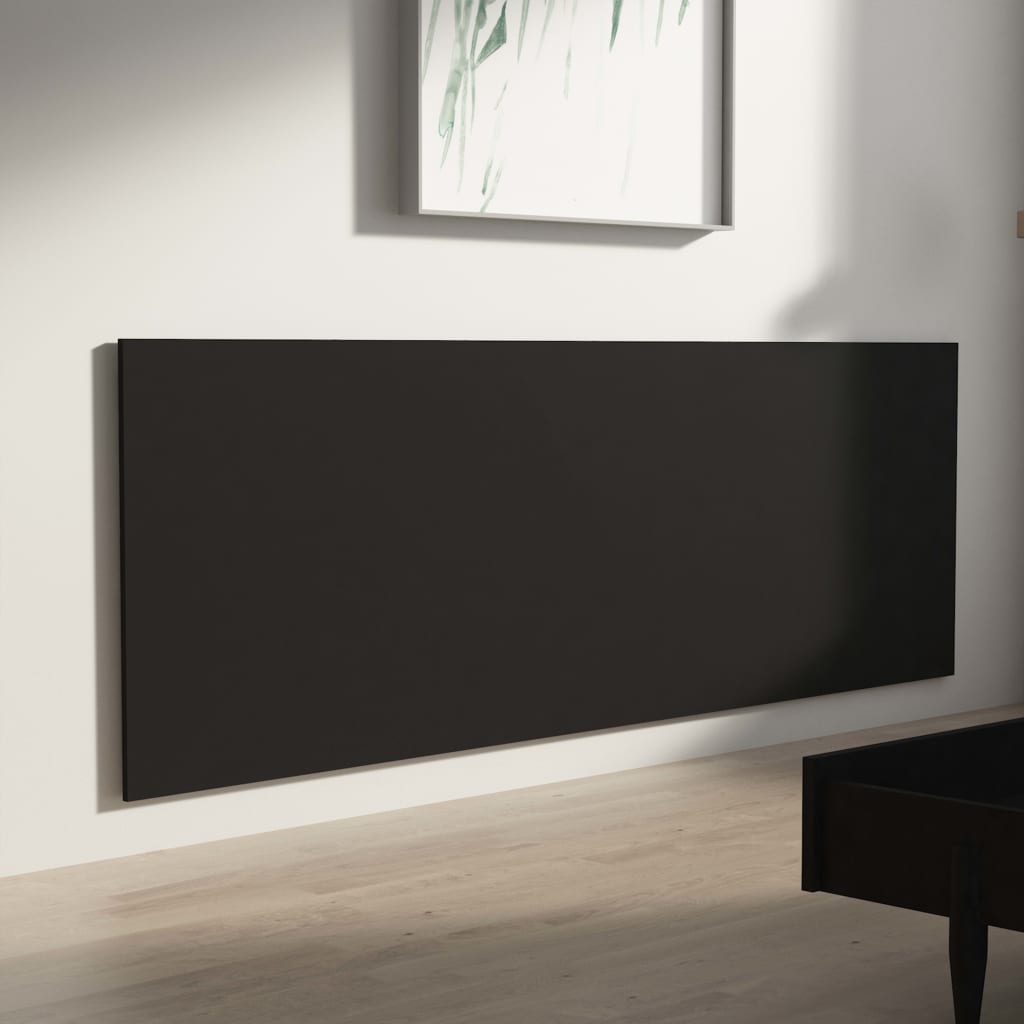 vidaXL Cabeceira de parede 240x1,5x80 cm derivados de madeira preto