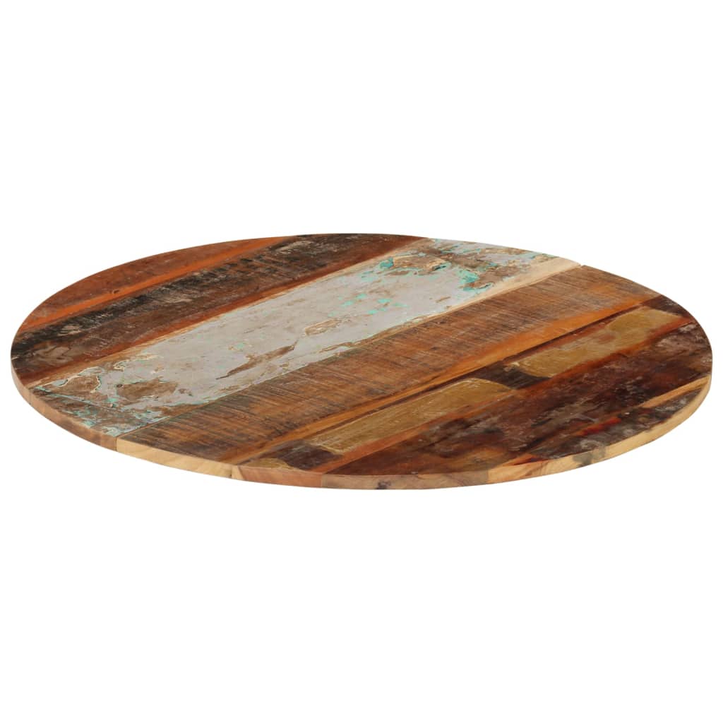 vidaXL Tampo de mesa redondo 80 cm 15-16 mm madeira recuperada maciça