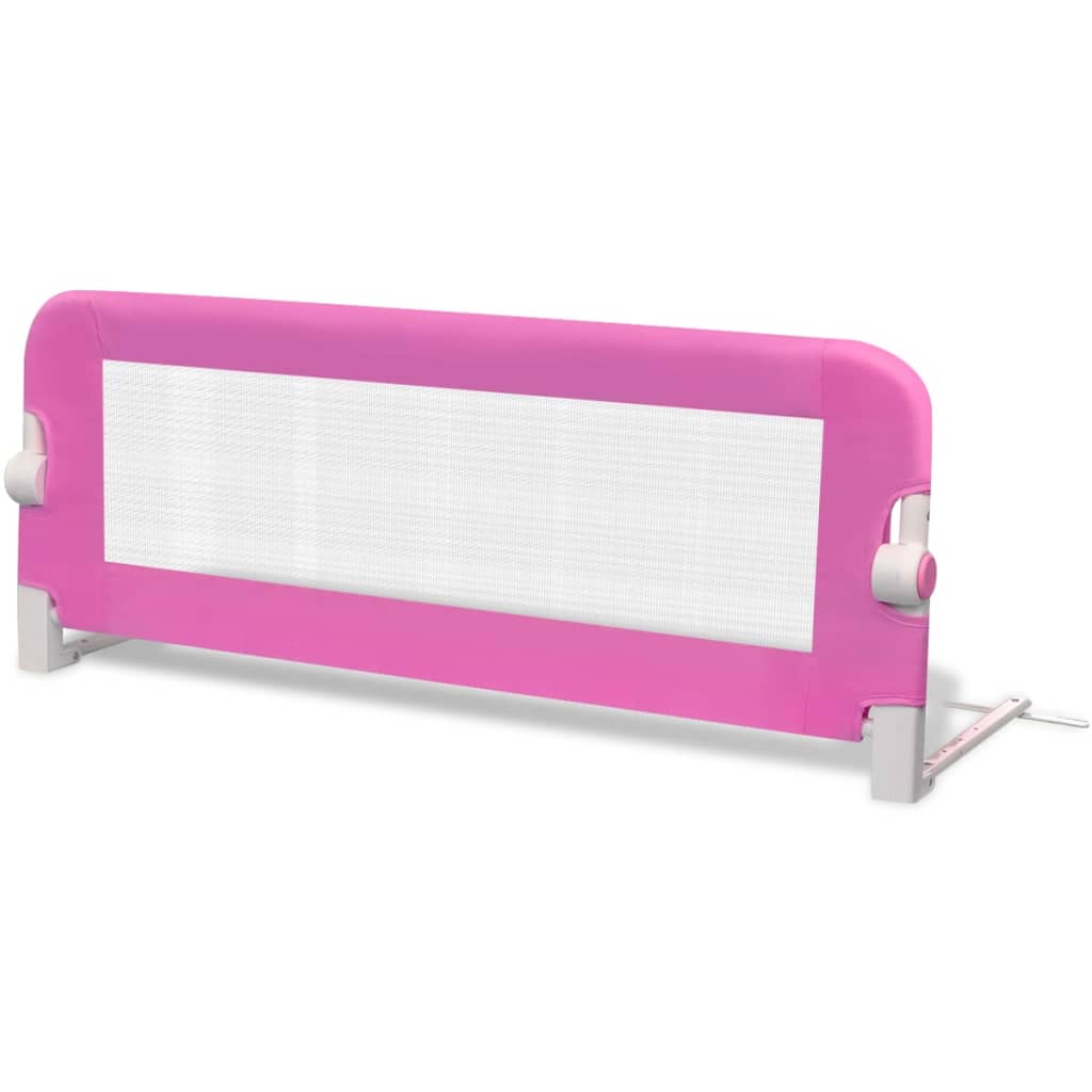 vidaXL Barra de segurança para cama de criança 2 pcs 102x42 cm rosa